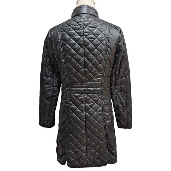 Zara Women's S Lightweight Diamond Quilted Puffer Mid Length Jacket in Black - Picture 2 of 9